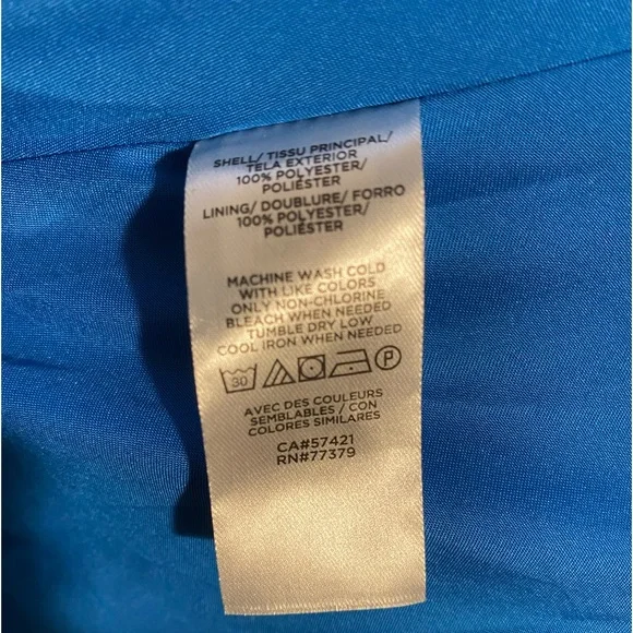 Ann Taylor Factory, Blue Floral Flowy Spring Sleeveless Dress, size 10 - Picture 4 of 4